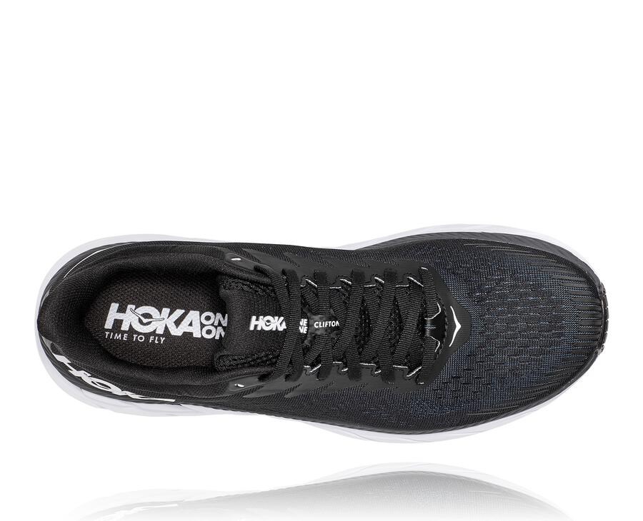 Hoka One One Tenisky Panske Čierne/Biele - Clifton 7 - 01795-UIJT